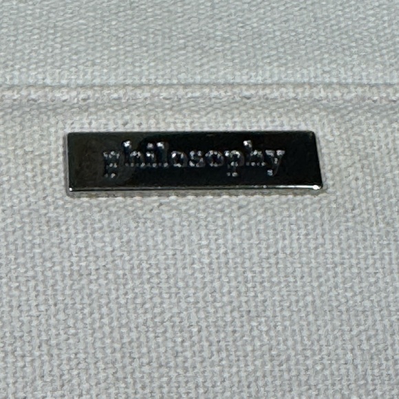 Philosophy Midnight Black Carryall Tote Bag with smaller Philosophy cosmetic bag - Picture 6 of 11